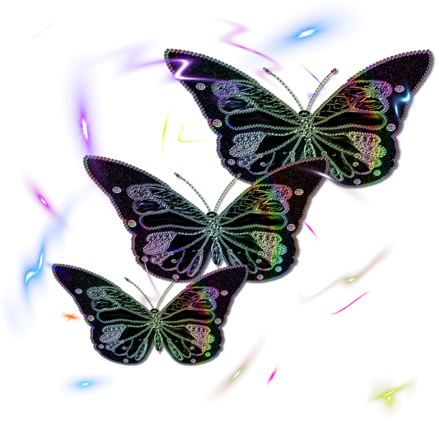 Fantasy Clipart Free - Papillon De Lueur De Diamants Imprimé Sur Fond Blanc, (1472x1452)