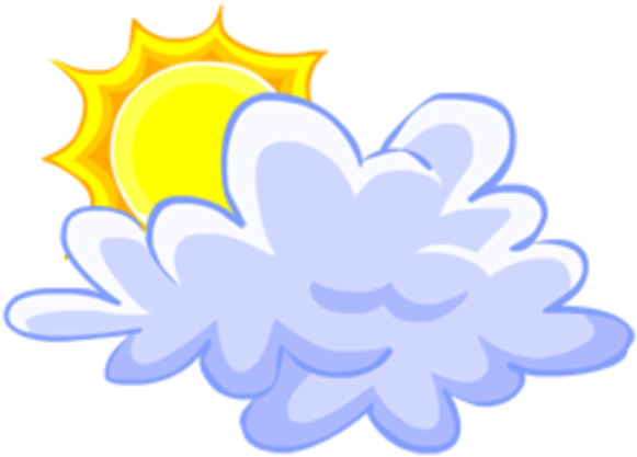 Cloud Sun - Sun And Cloud Clipart (600x600)