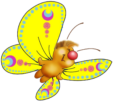 Free Clip Art Butterflies - Lady Butterfly Cartoon (400x400)