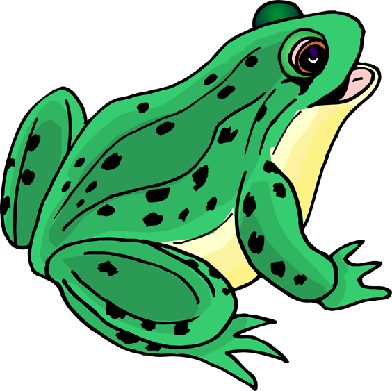 Happy Frog Clip Art - Frog And The Nightingale Poem (564x563)