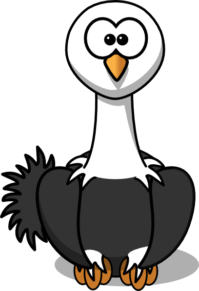 Head Clipart Ostrich - Cartoon Ostrich Png (408x597)