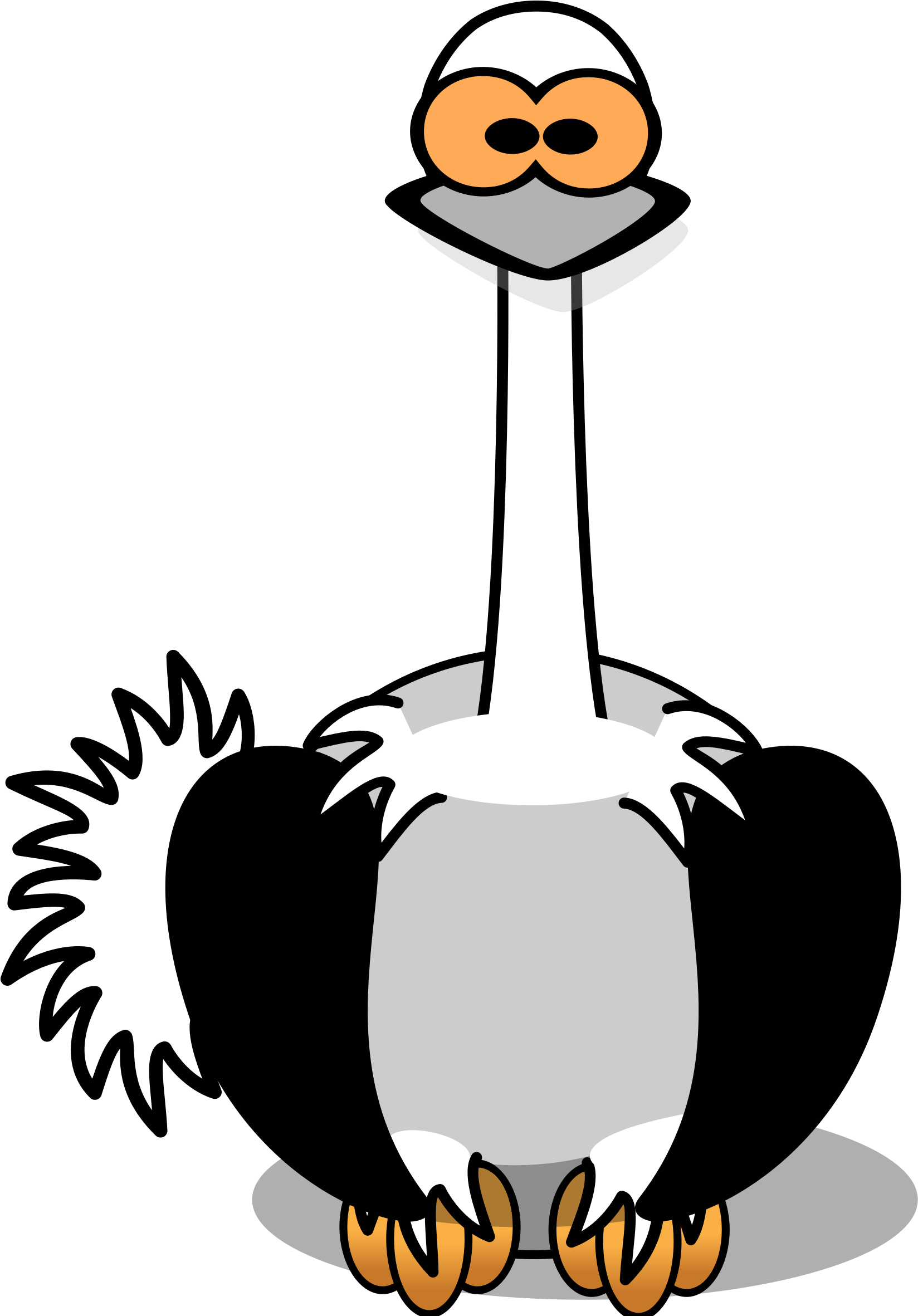 Clip Art Ostrich - Cartoon Ostrich (1648x2363)