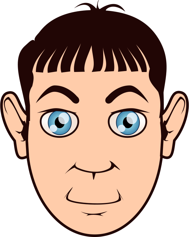 Clipart Boys Head - Blue Eyes Man Clipart (639x800)