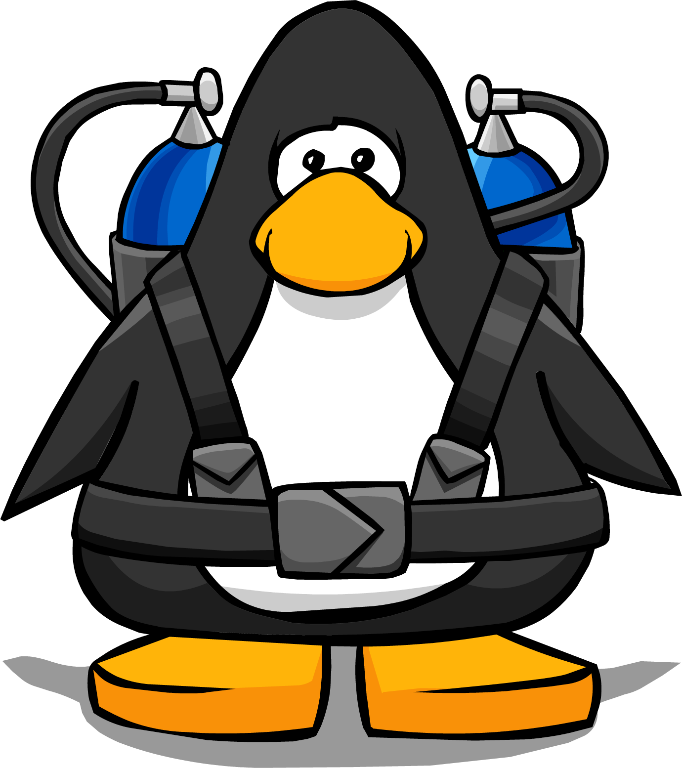 Blue Scuba Tank From A Player Card - Club Penguin Blue Boa (1380x1554)