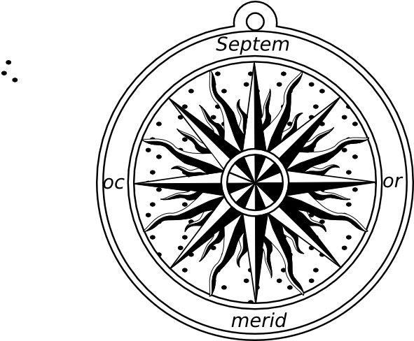Compass Rose Clip Art - Stickalz Llc Nautical Compass Vinyl Wall Art Decal (600x487)