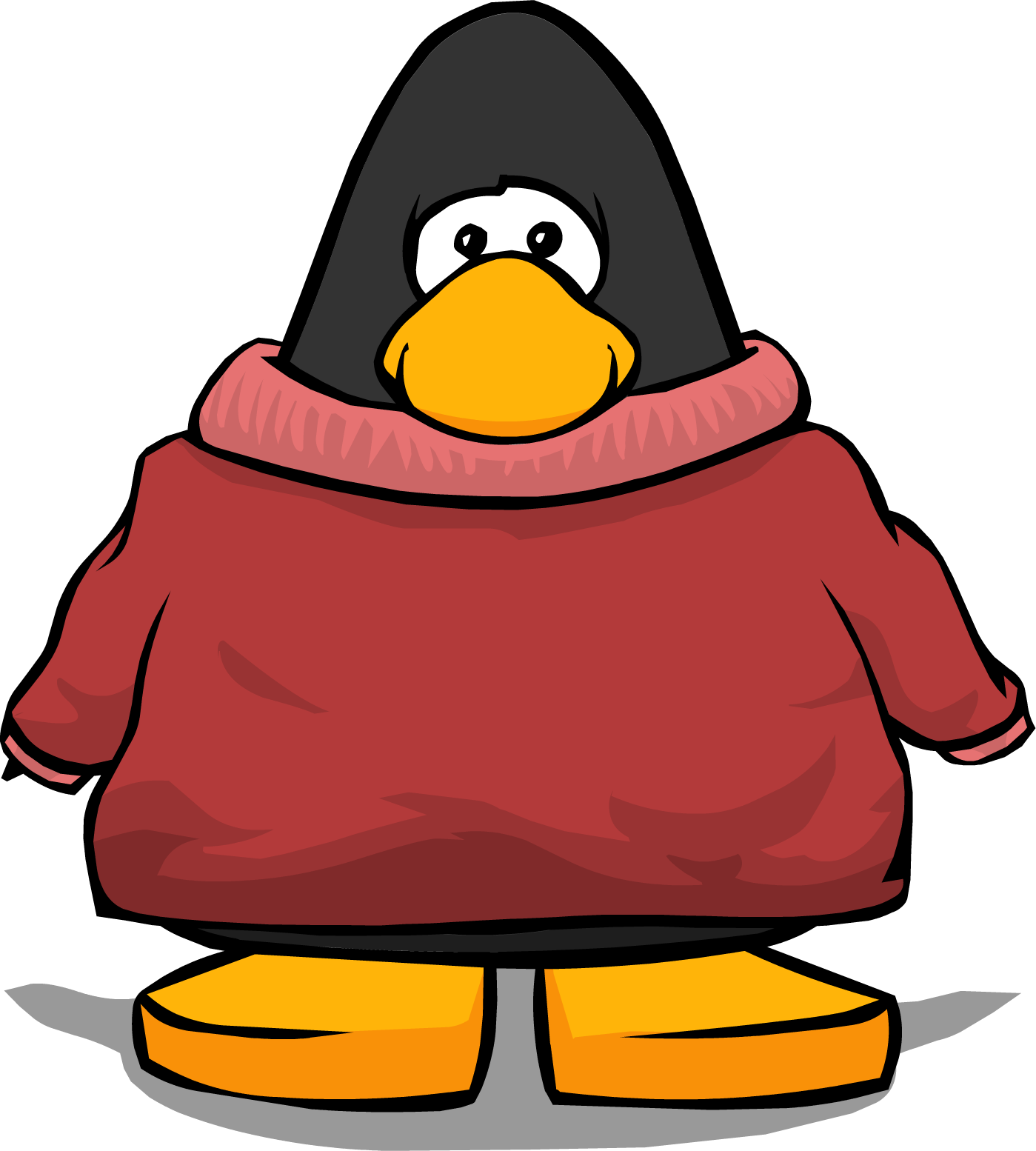 Red Turtleneck From Player Card - Club Penguin Scarf (1399x1554)