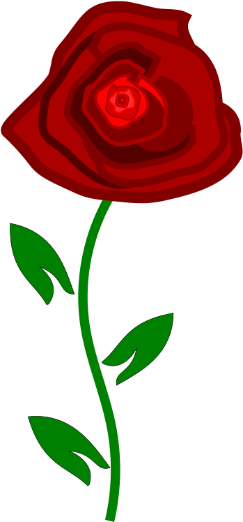 Red Rose Clip Art - Rosa Vermelha Desenho Png (640x1280)