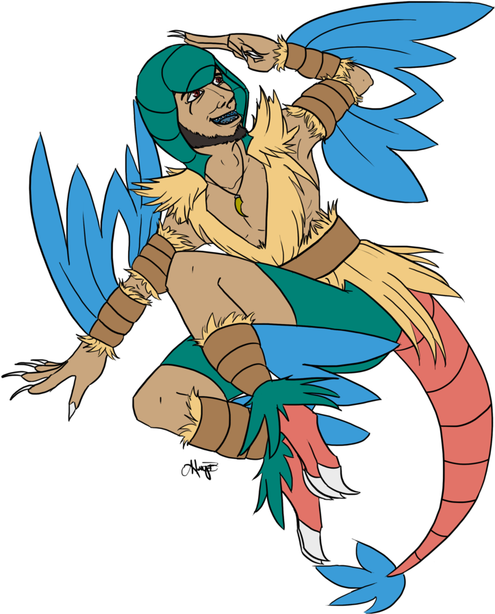 Archeops Gijinka Wip By Hollens - Cartoon (786x1017)