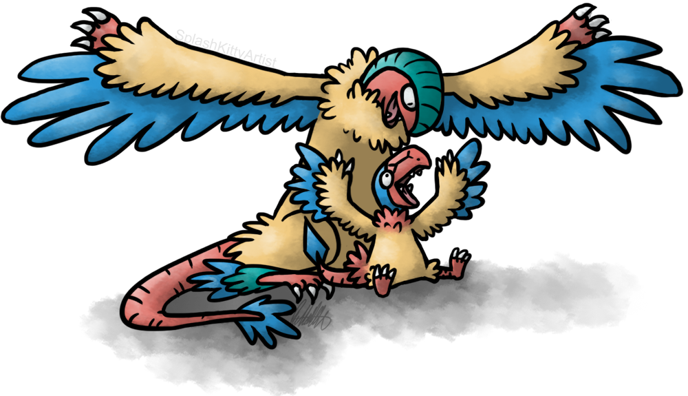 Archeops Archen By Psarahdactyls - Archen And Archeops (1000x575)