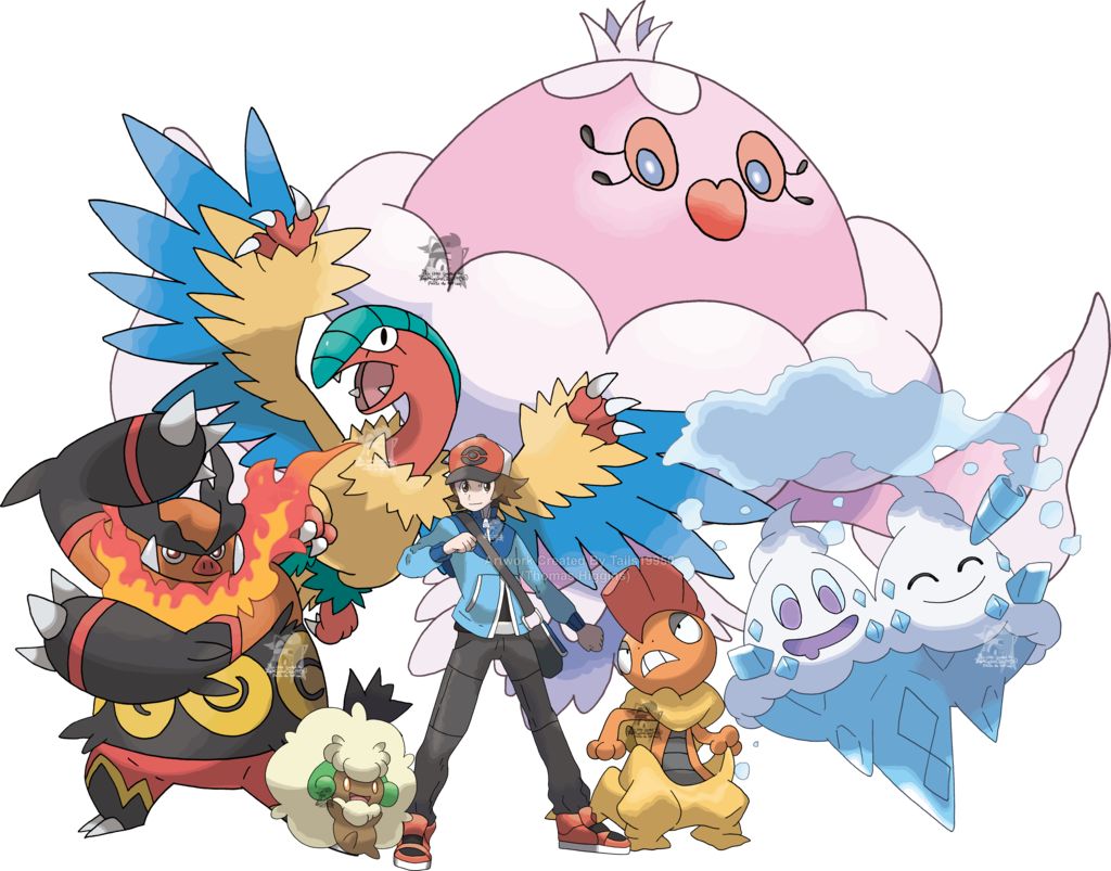 Makoto's Pokemon Team By Tails19950 - Pokemon Trainer Hilbert Pokemon Team (1024x803)