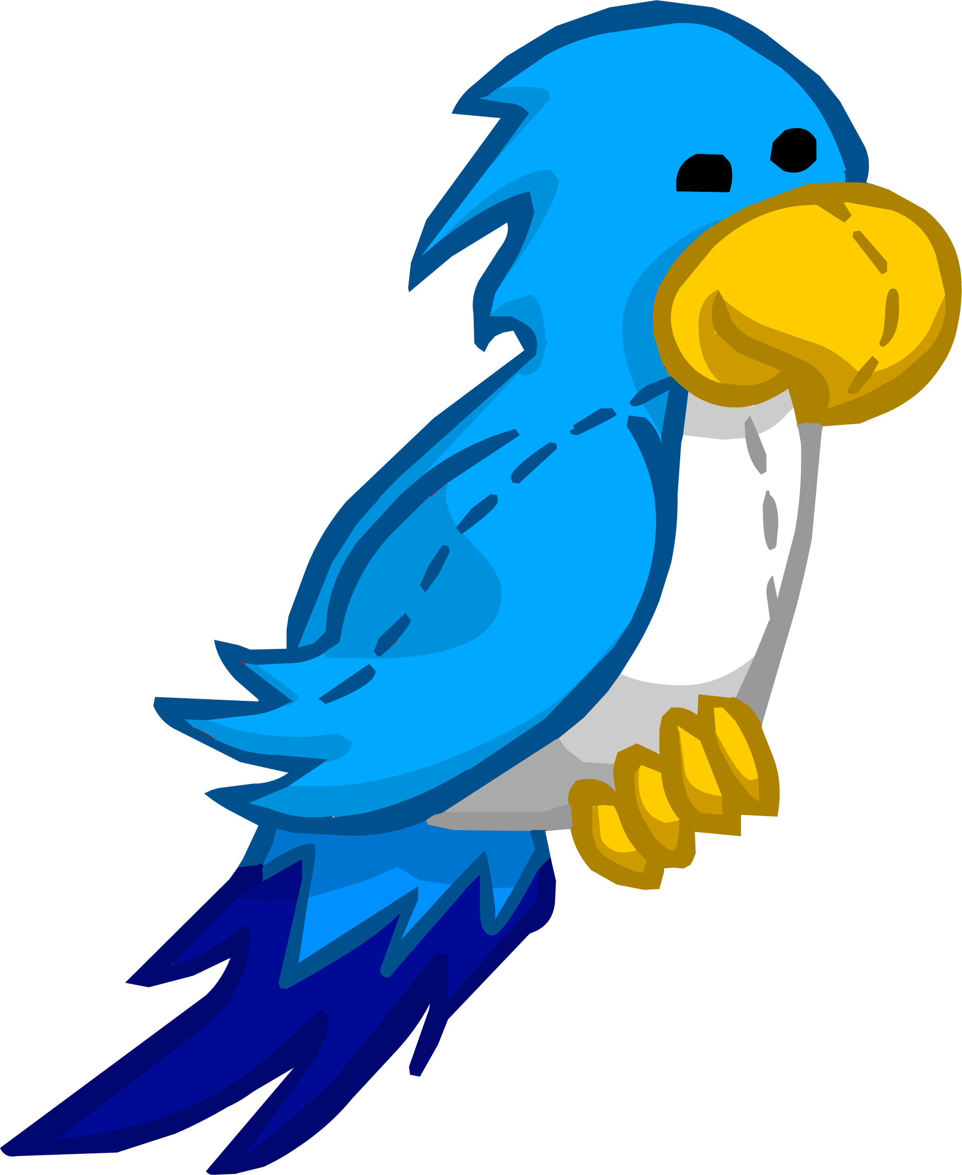 Parrot Clipart Blue Parrot - Club Penguin Custom Items (1911x2334)