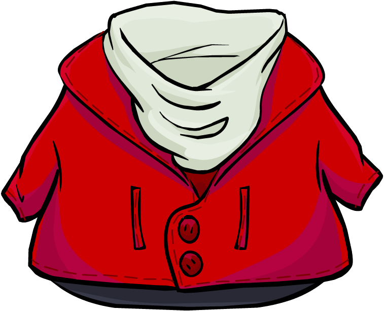 Striking Red Jacket - Red Coat Club Penguin (757x612)