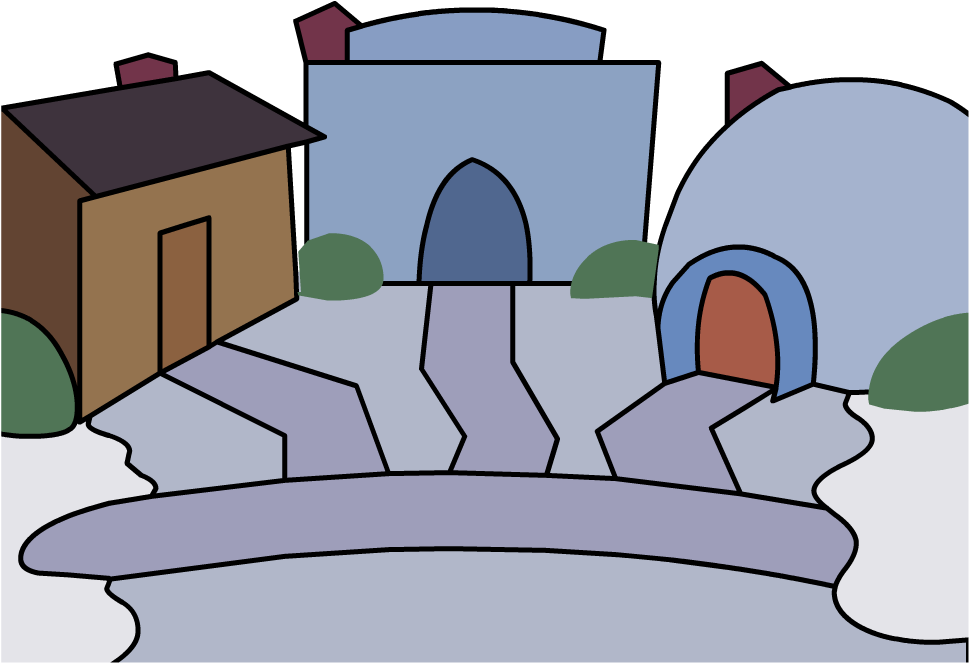 Trick Or Treat Igloo - Cartoon (968x691)