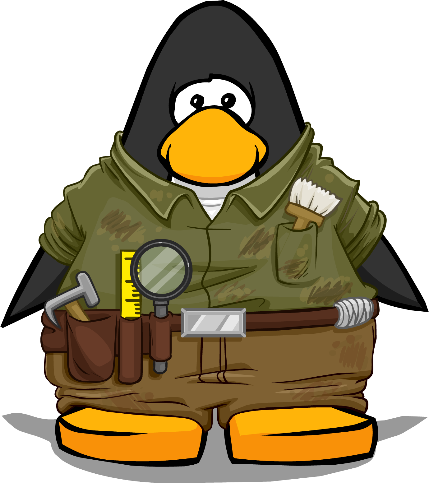 Archaeologist Outfit On Player Card - Club Penguin (1395x1561)