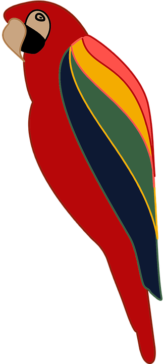 Flying Parrot Clipart 11, - Stylized Parrot (360x720)