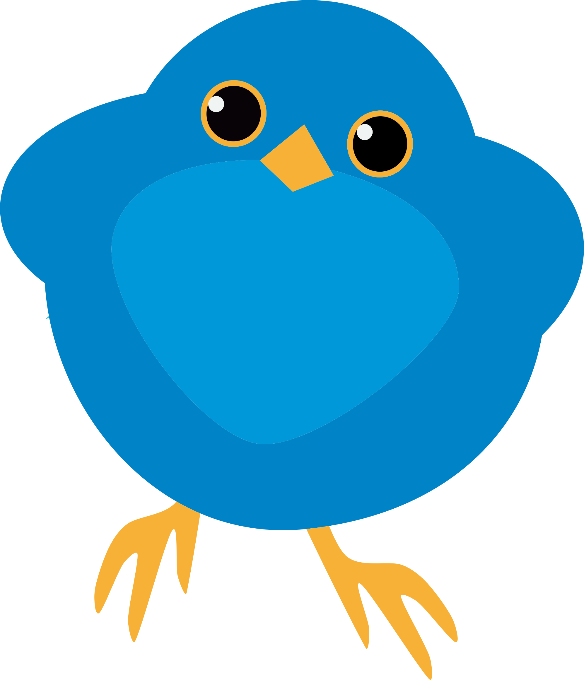 Animal Bluebird Cartoon Cute Png Image - Illustration (1994x2322)