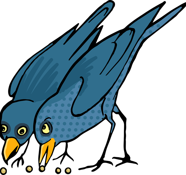 Cartoon Blue Jay 9, Buy Clip Art - Bird Pecking Clipart (1280x1208)