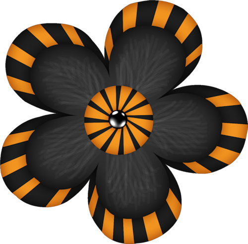 Halloween Flower - Halloween Flowers Clip Art (500x491)