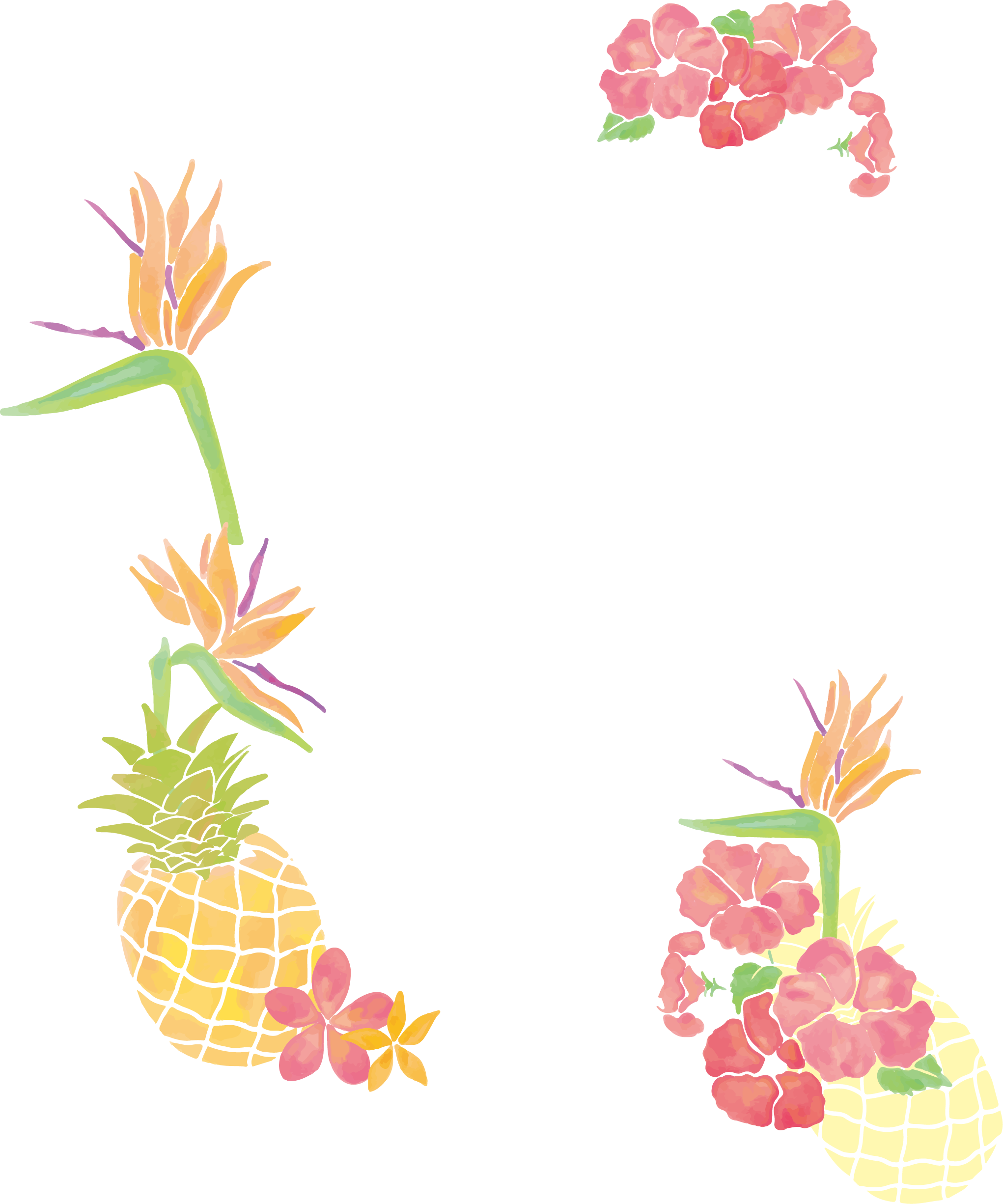 Pineapple Clip Art - Watercolor Painting (2042x2451)
