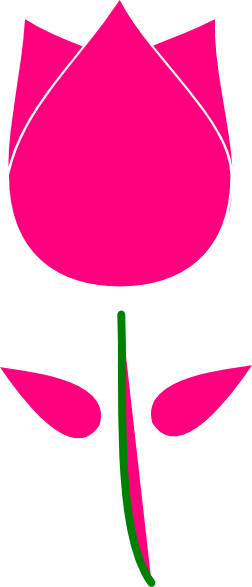Pink Tulip Clipart - Tulip Vector Png (252x587)