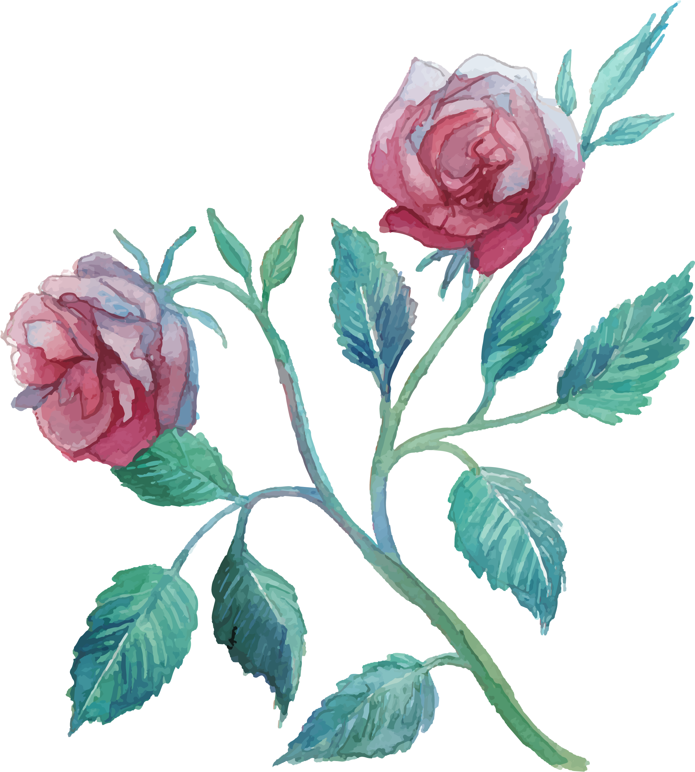 Flower Watercolor Painting Clip Art - Flower Watercolor Painting Clip Art (2717x2850)