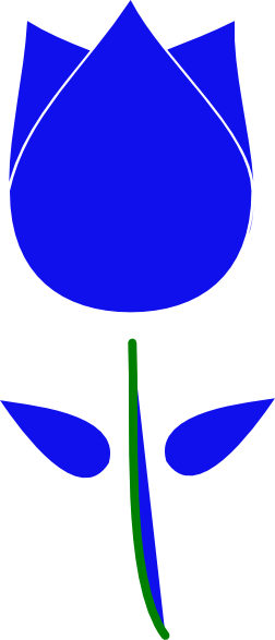 Blue Tulip Clip Art - Blue Tulip Clipart (252x587)