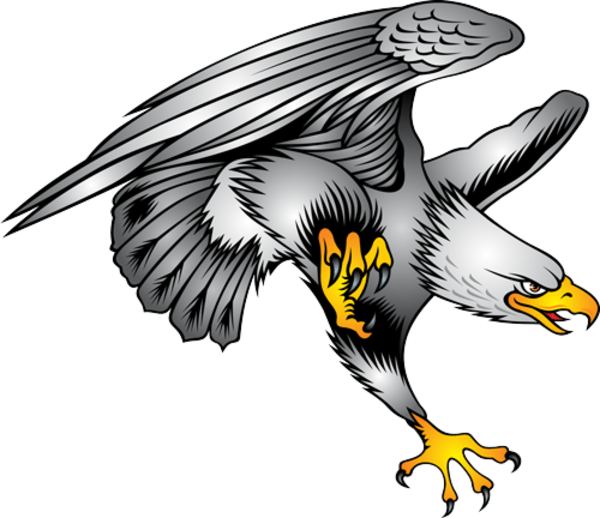 28 Collection Of Eagles Clipart Free Download - Bald Eagle Tattoo Design (600x518)