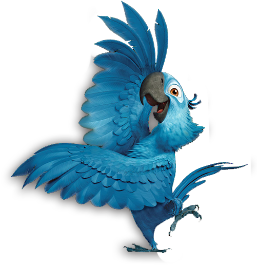 Blu Parrot Rio Spixs Macaw Clip Art - Blu Parrot Rio Spixs Macaw Clip Art (500x536)
