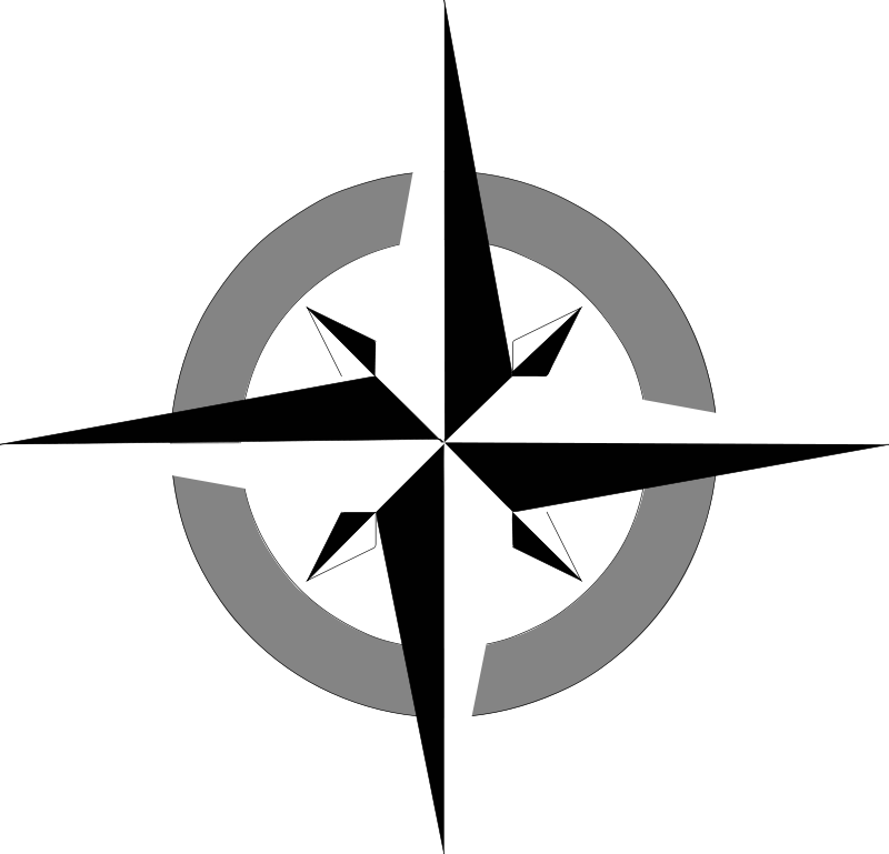Compass Rose Clip Art At Clker - Portrait Of A Man (800x769)