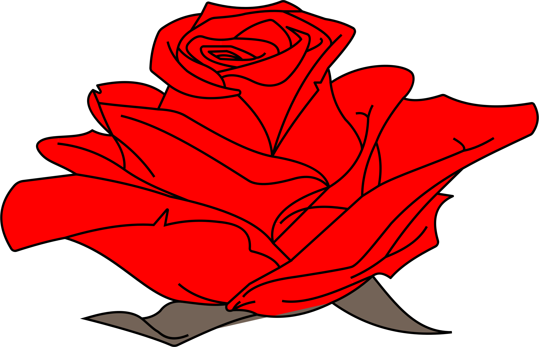 Rose Line Art - Drawing (2260x1454)