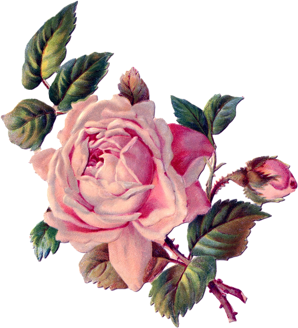 Clip Art - Vintage Mothers Day Card Roses In Newsprint Jumbo & (1181x1251)
