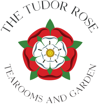 The Tudor Rose Tearooms & Garden - War Of The Roses Sign (400x422)