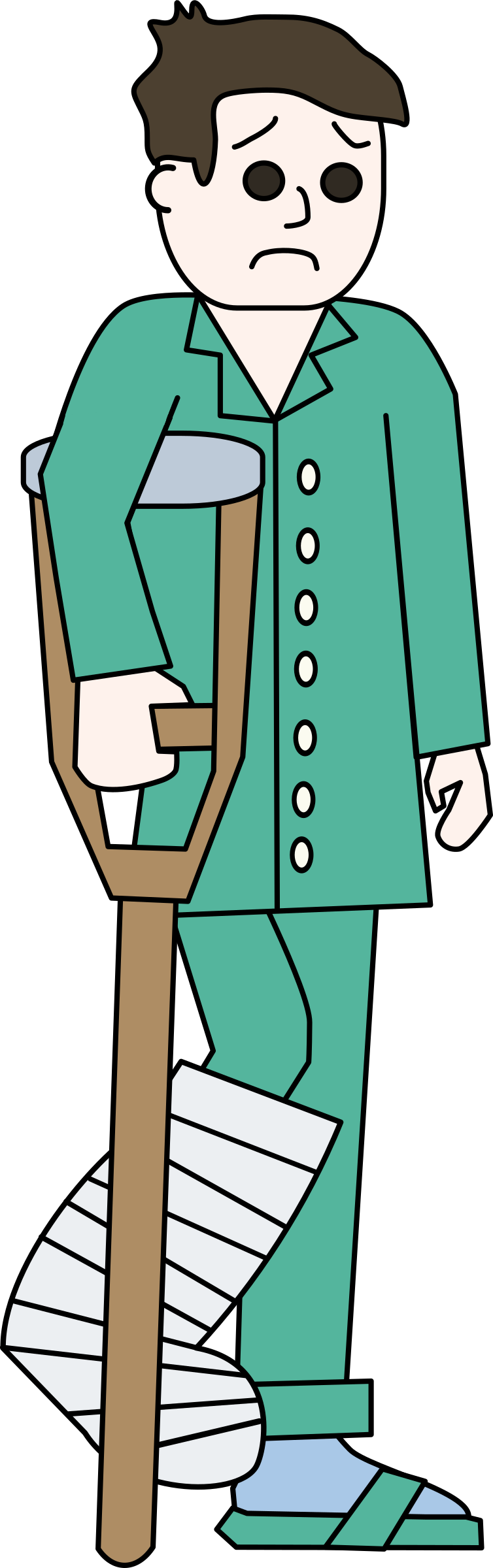 Clipart Broken Leg Orthopedic Cast Image - Broken Leg Clipart (754x2400)