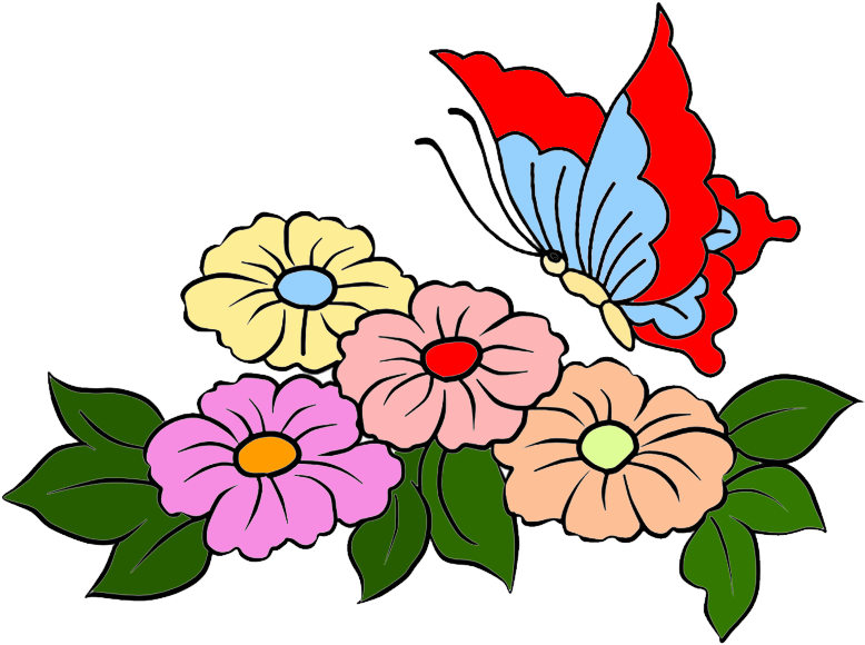 Monarch Butterfly Floral Design Clip Art - Monarch Butterfly Floral Design Clip Art (1024x1045)