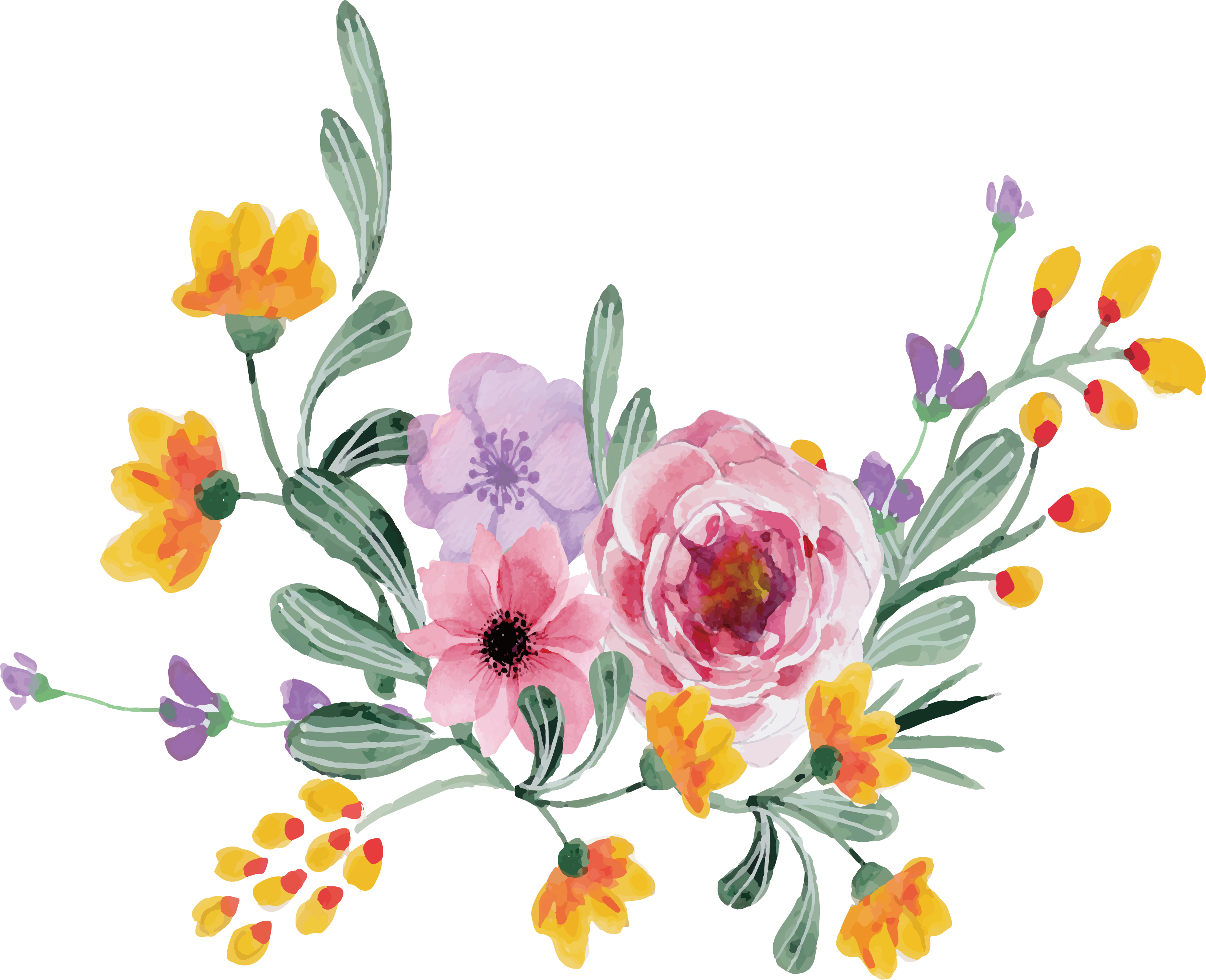 Floral Design Rosa Multiflora Flower Bouquet - March Flowers Clipart (3269x2658)