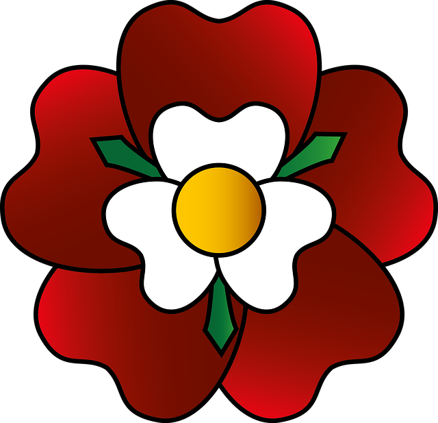 A White Rose Inside Of A Red Rose - Gambar Bunga Mawar Ilustrasi (640x617)