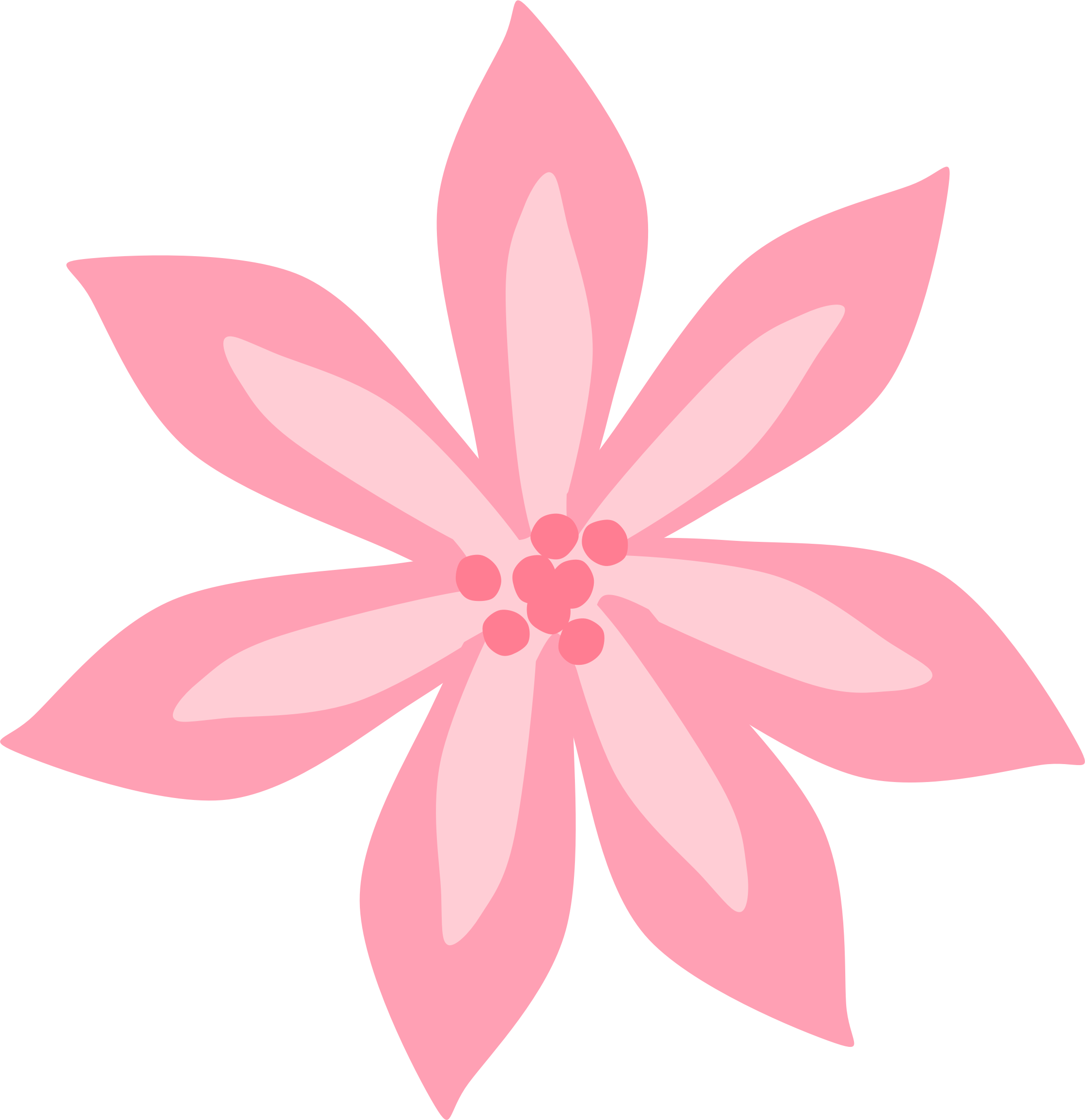 Free Purple Burst Flower Free Pink Lily - Pink Lily Png (2240x2313)