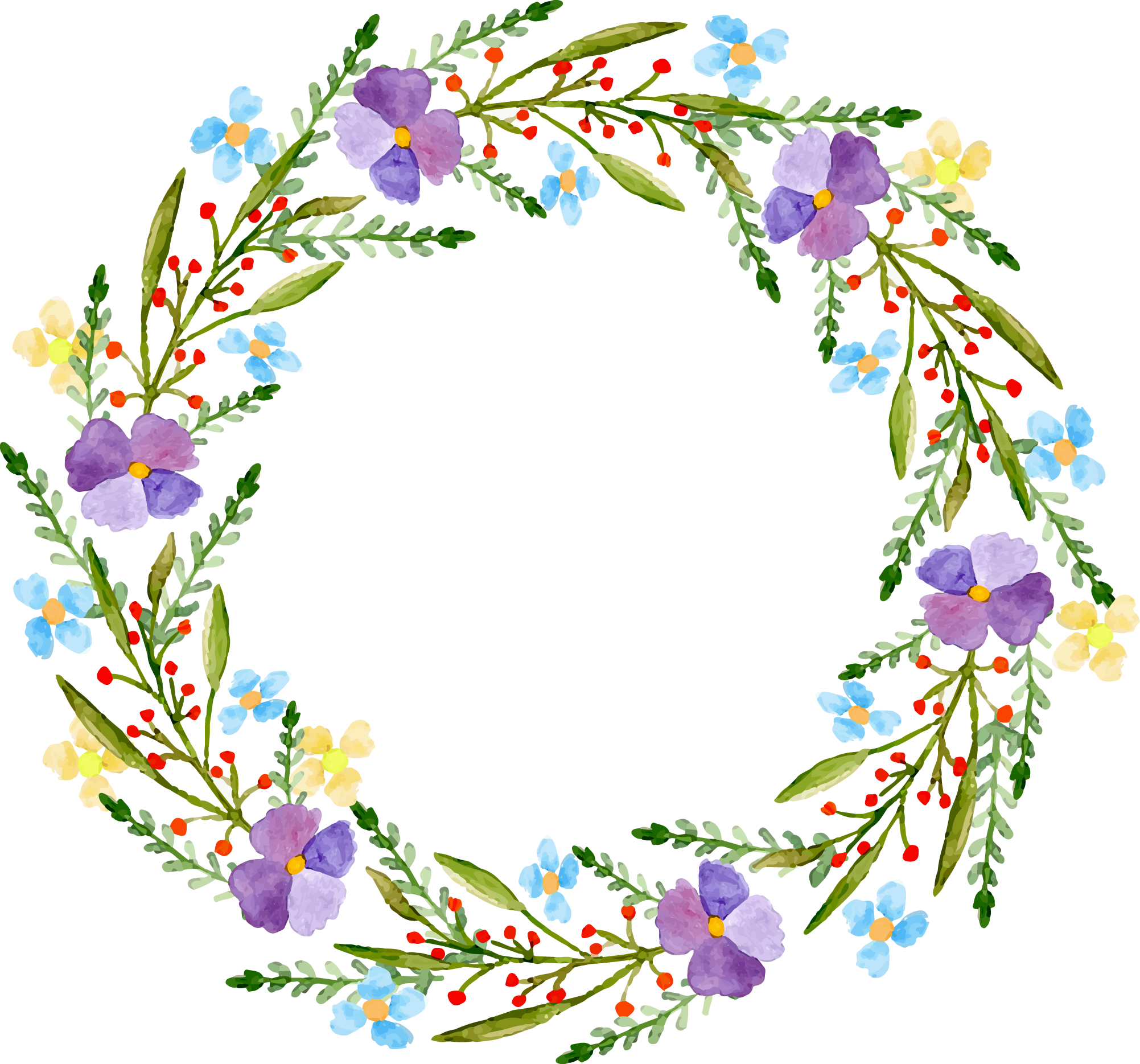 Flower Bag Adobe Illustrator Wreath - Wedding Save The Date Postkarte (2003x1869)
