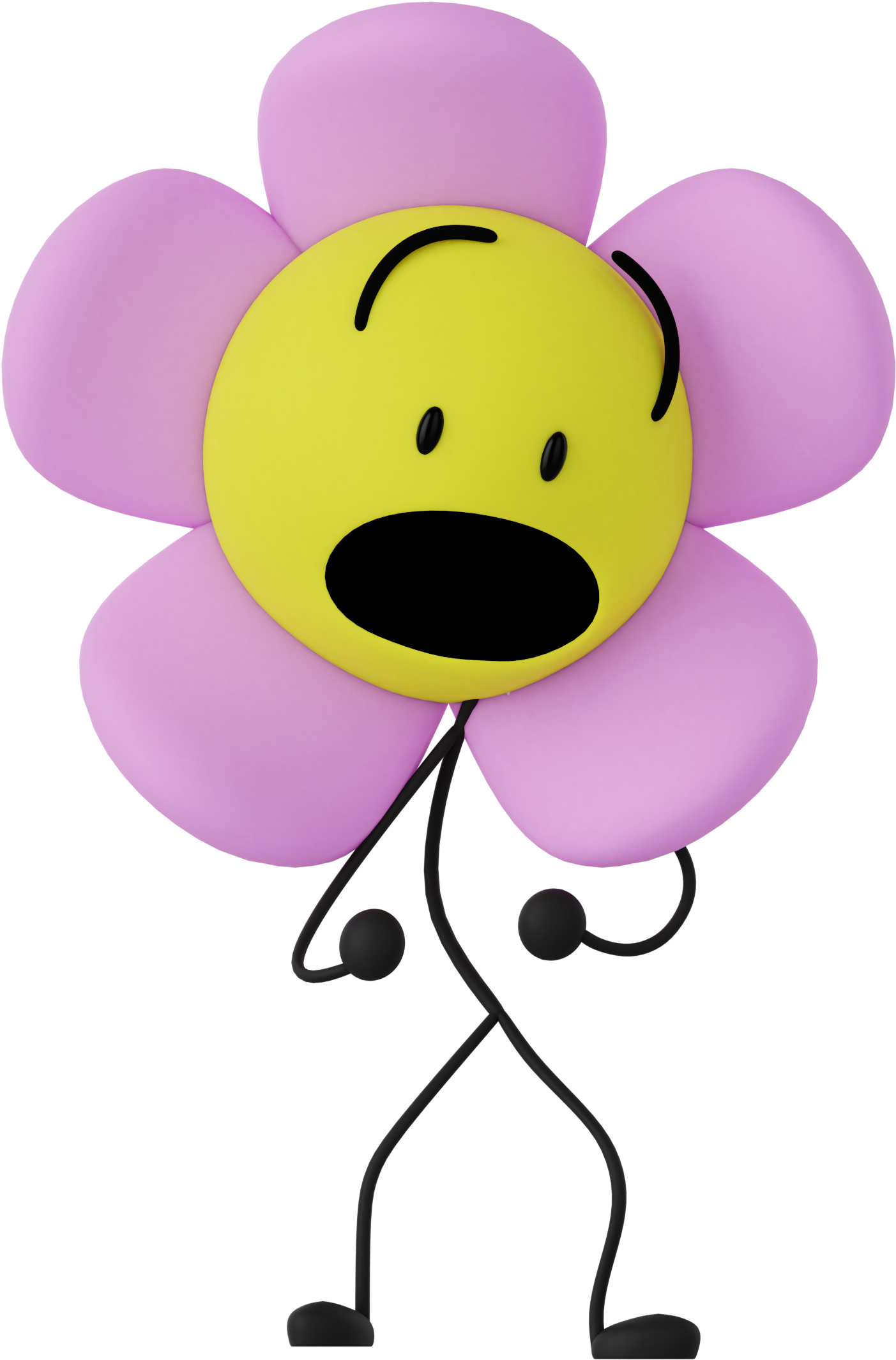 Image Flower Bfbpng Battle For Dream Island Wiki - Cutietree 3d Models Bfb (1509x2160)