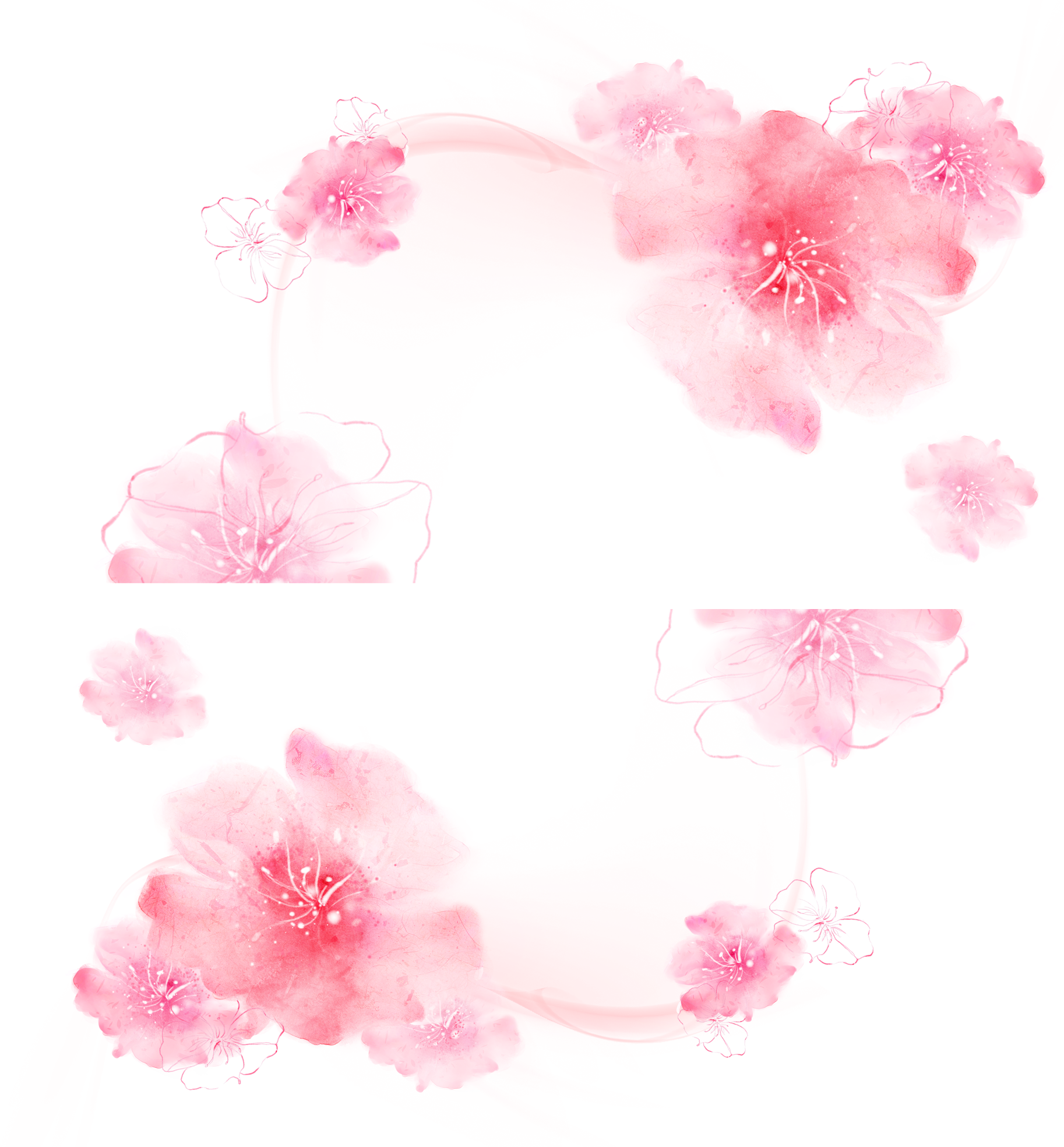 Floral Design Watercolor Painting Flower - Fondo Acuarela Rosa Png (1826x1968)