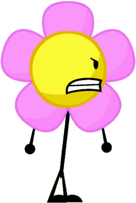 Bfdi Flower Flower - Happy Battle For Dream Island Flower (350x408)