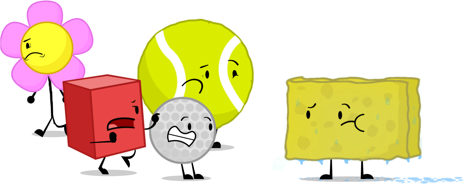 Sponge Out Of Water - Bfdi Water (1500x1000)