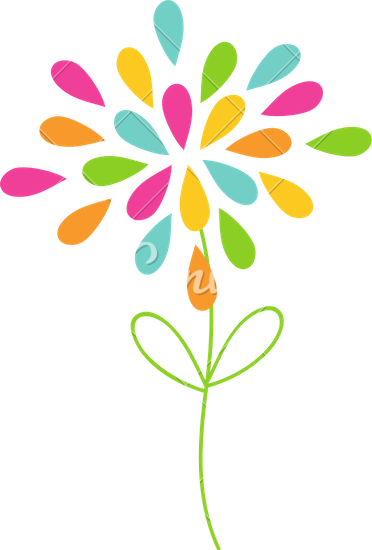 Colorful Flower Vector - Flower Vector Png (372x550)