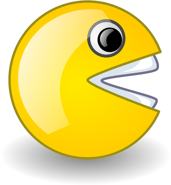 Face, Cartoon, Smiley, Game, Hungry, Teeth, Pac - Pacman With Teeth (617x640)