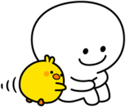 Little Chick And Rabbit Messages Sticker-5 - Telegram (450x391)