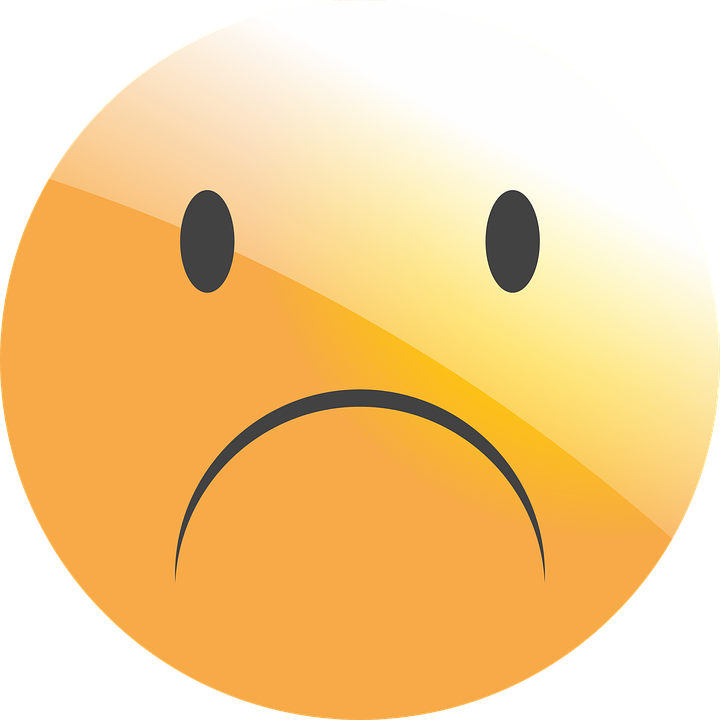 Sad Cartoon Face 7, - Emoticons Sedih (720x720)