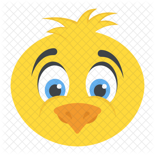 Chick Head Icon - Chicken Cartoon Face (512x512)