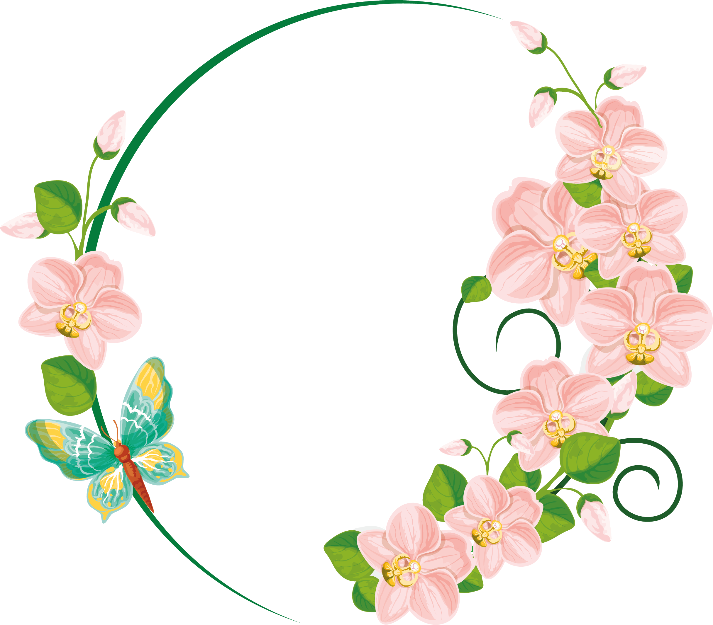 Floral Frame - Picture Frame (2431x2133)