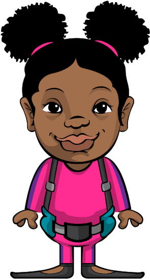 &nbsp - Black Young Cartoon Girl (360x578)