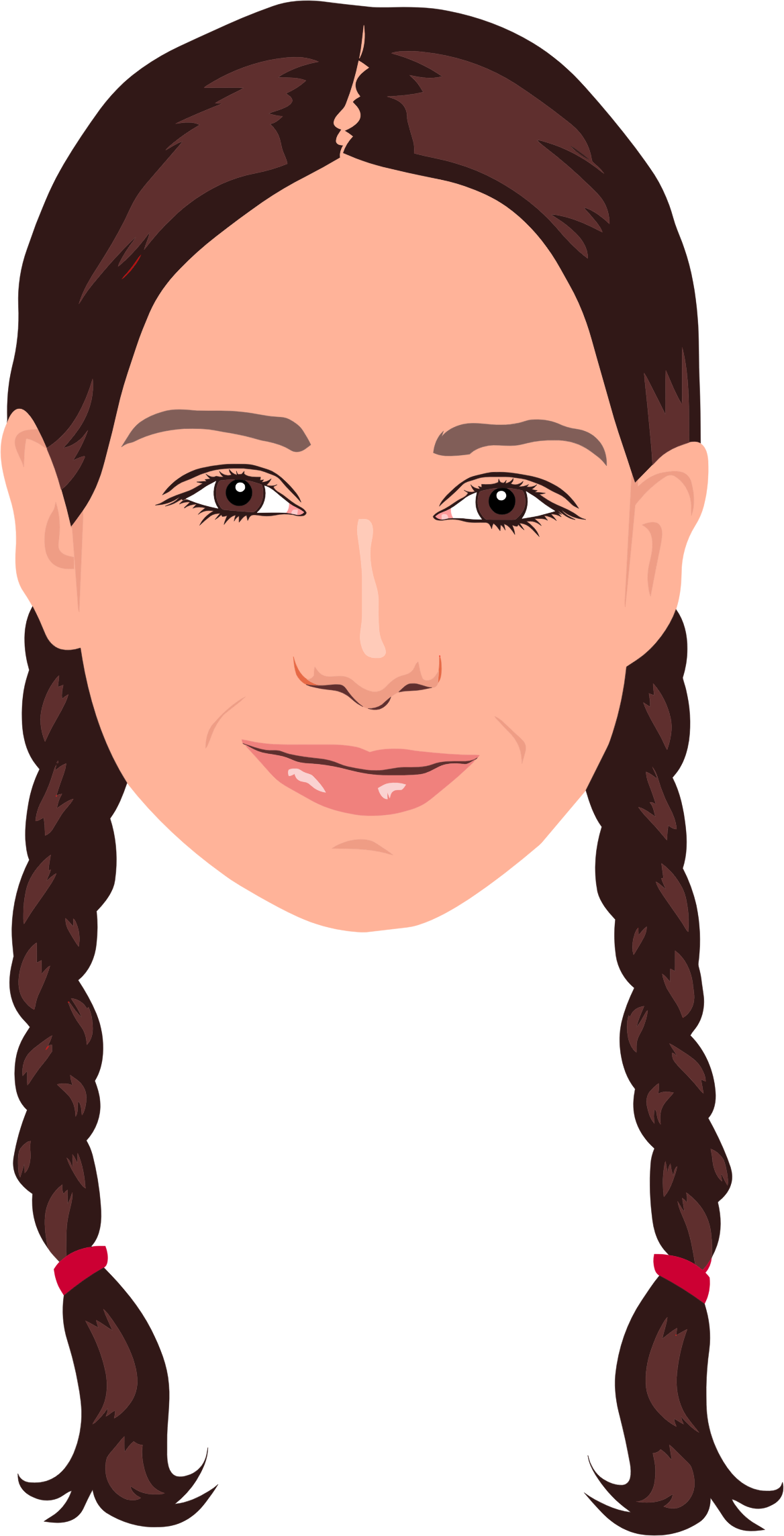 Chick Clipart Realistic - Braided Hair Clipart (1168x2288)
